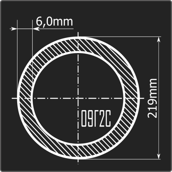 Труба электросварная 219*6,0 09Г2С Феррум 12м ГОСТ 10705-80 Труба электросварная 219*6,0 09Г2С Феррум 12м ГОСТ 10705-80