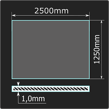 Лист холоднокатаный 1,0*1250*2500 ст.08пс ММК ГОСТ 16523-97