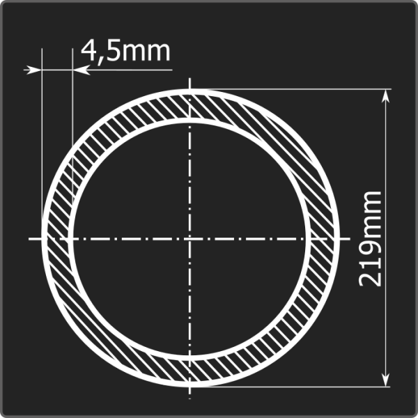 Труба электросварная 219*4,5 ст.20 Феррум 12м ГОСТ 10705-80 Труба электросварная 219*4,5 ст.20 Феррум 12м ГОСТ 10705-80