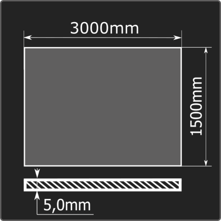 Лист горячекатаный 5,0*1500*3000 ст.3сп Феррум ГОСТ 14637-89