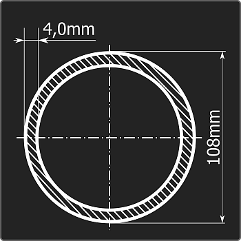 Труба электросварная 108*4,0 ст.3сп Феррум 12м ГОСТ 10705-80