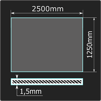 Лист холоднокатаный 1,5*1250*2500 ст.08пс ММК ГОСТ 16523-97