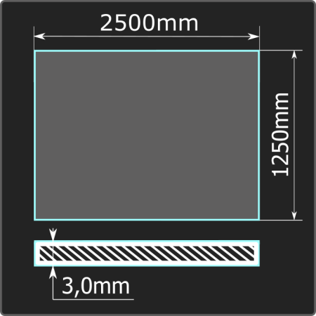 Лист холоднокатаный 3,0*1250*2500 ст.08пс Феррум ГОСТ 16523-97