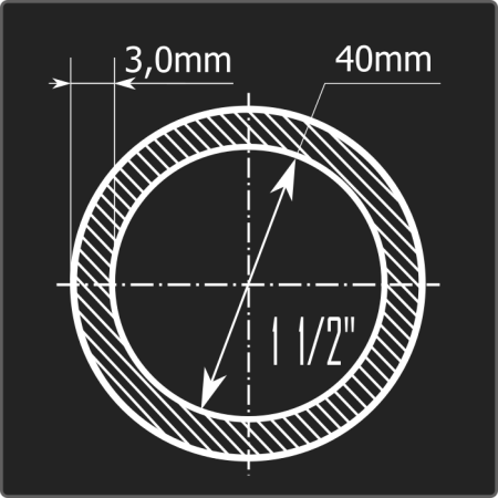 Труба ВГП 40*3,0 ст.08кп Феррум 6м ГОСТ 3262-75