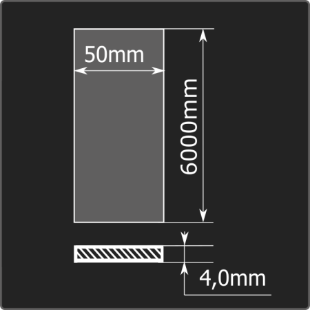 Полоса горячекатаная 4,0*50 6м ст.3сп ГОСТ 103-2006
