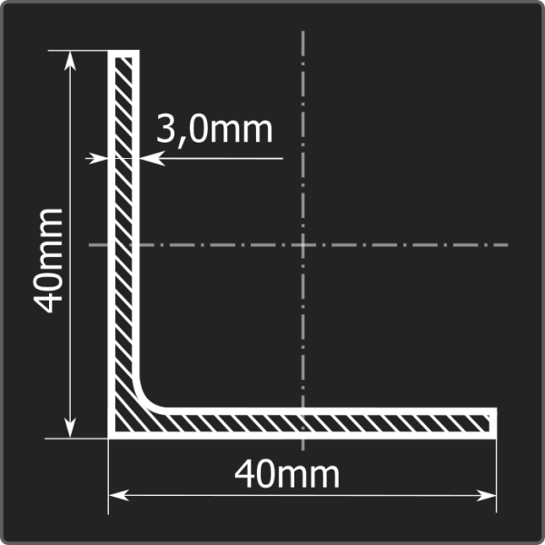 Угол 40*40*3,0 ст.3сп 12м ГОСТ 535-2005/ГОСТ 8509-93 Угол 40*40*3,0 ст.3сп 12м ГОСТ 535-2005/ГОСТ 8509-93