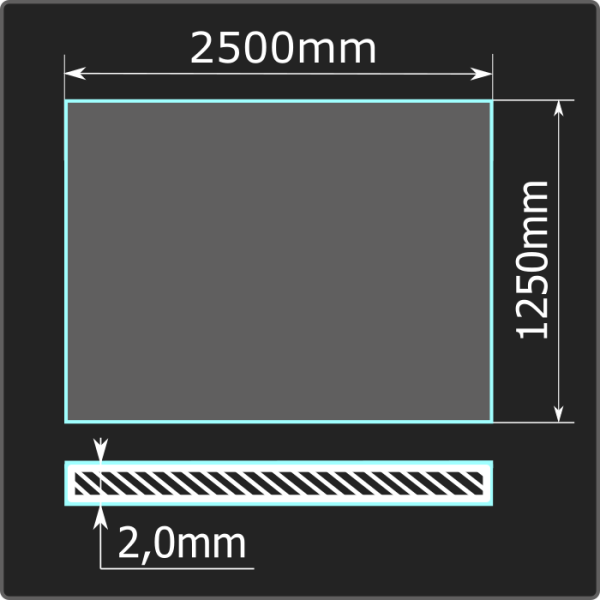 Лист холоднокатаный 2,0*1250*2500 ст.08пс Феррум ГОСТ 16523-97